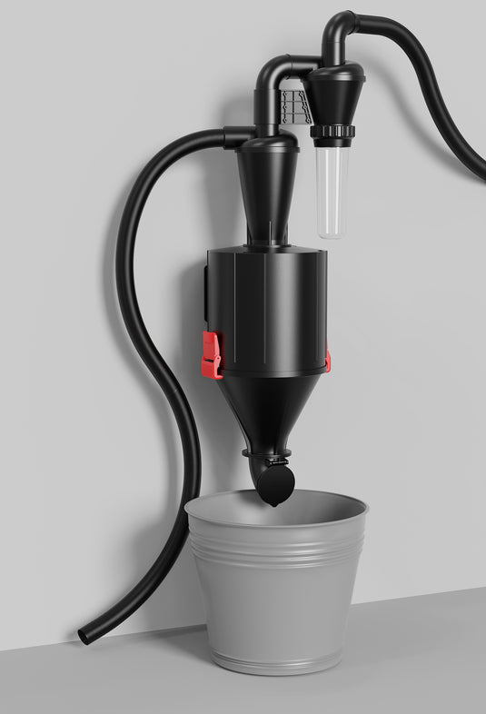 2 in 1 Cyclone Dust Collector Separation Vacuum Cleaner Wall Mounted Wheeled Modes Dust Collector Woodworking Tools Contractor Polish Pollen Ash etc Focusing Small Dust (Whole Rocket Set)