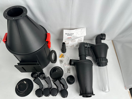 2 in 1 Cyclone Dust Collector Separation Vacuum Cleaner Wall Mounted Wheeled Modes Dust Collector Woodworking Tools Contractor Polish Pollen Ash etc Focusing Small Dust (Whole Rocket Set)