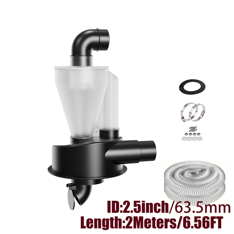 Load image into Gallery viewer, 2.5'' New Upgrade Woodworking Double Filtration Cyclone Dust Collector DIY Turbocharged Filter Industrial Separator Collector Canister Dust Control System for Shop Vac Contractor Assistant
