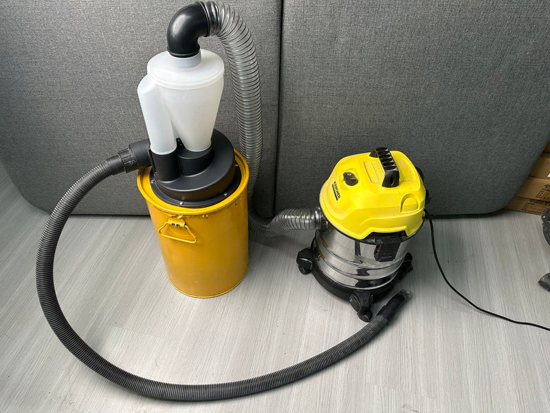 Load image into Gallery viewer, 2.5'' New Upgrade Woodworking Double Filtration Cyclone Dust Collector DIY Turbocharged Filter Industrial Separator Collector Canister Dust Control System for Shop Vac Contractor Assistant
