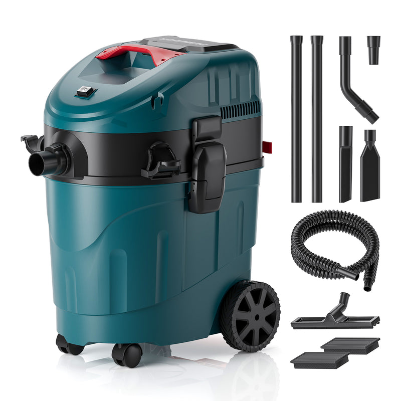 Load image into Gallery viewer, Auto Clean Dual Cyclone Pre-Separator Industrial Vacuum Cleaner Prevents Filter Clogging Maintains Strong Suction Protects Motor Woodworking Contractor Sanding Workshop Dust Collection 9 Gallon
