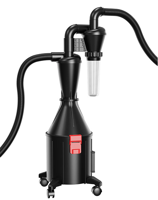 2 in 1 Cyclone Dust Collector Separation Vacuum Cleaner Wall Mounted Wheeled Modes Dust Collector Woodworking Tools Contractor Polish Pollen Ash etc Focusing Small Dust (Whole Rocket Set)