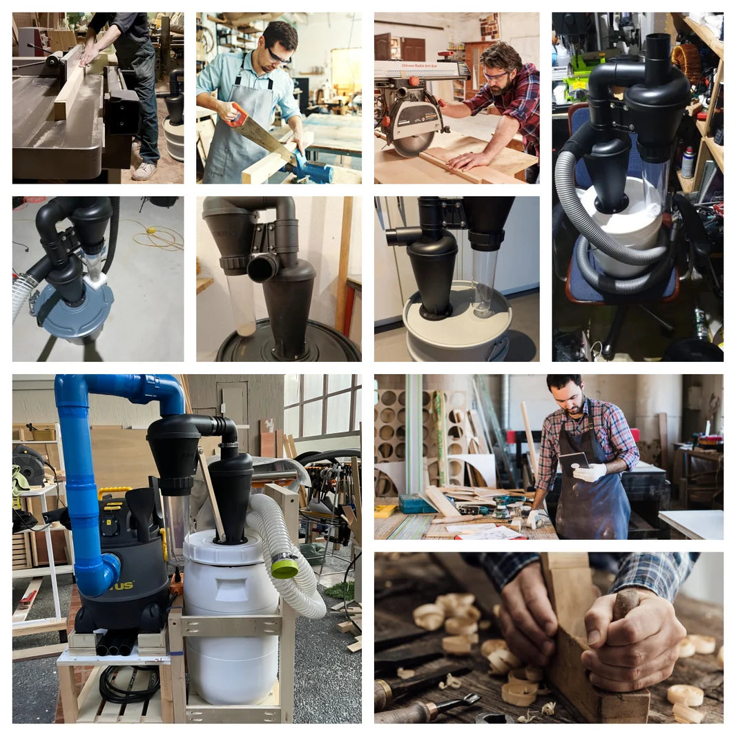Customer cyclone separation setups in workshops