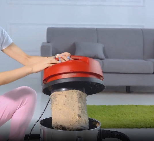 Dust-clogged shop vacuum filter